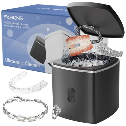 Limpiador ultrasónico de dentadura, limpiador ultrasónico de joyería de 43 kHz para retenedor, protector bucal, alineador, frenos, cabezal de