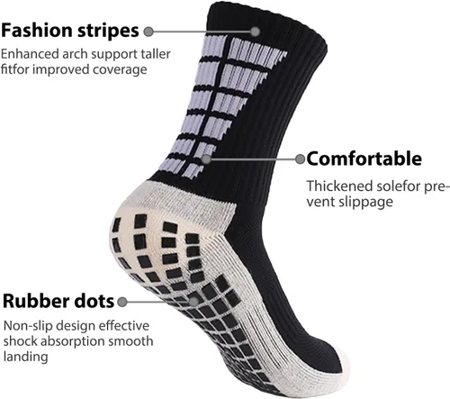 Miniatura 2 de Calcetines de agarre para hombre, calcetines de entrenamiento de fútbol atlético, calcetines de agarre para hombre para hockey y fútbol