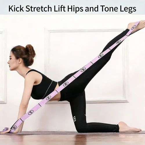 Miniatura 7 de Banda de resistencia de fitness para estiramiento y yoga, bandas de resistencia numeradas para glúteos, banda elástica de estiramiento de pilates