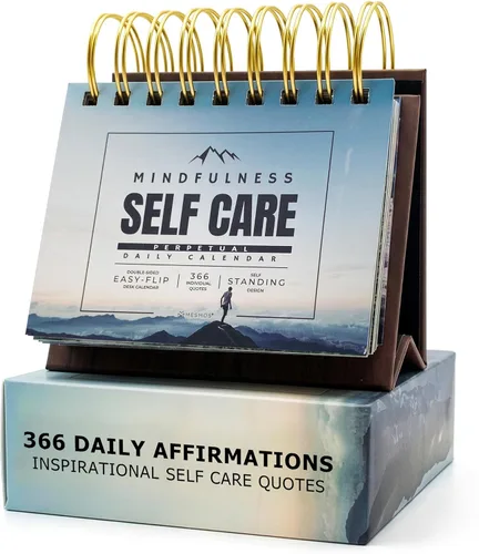 MESMOS Calendario diario 366 Mindfulness, calendario perpetuo sin fecha, decoración de escritorio para hombres y mujeres, regalos inspiradores,