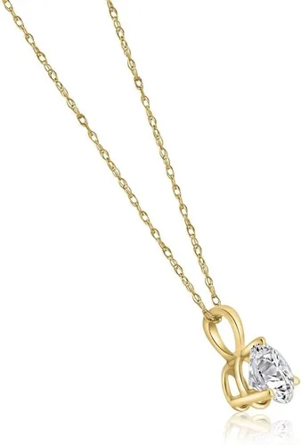 Miniatura 2 de Colgante de diamante solitario cultivado en laboratorio de 15 ct disponible en 14K y platino