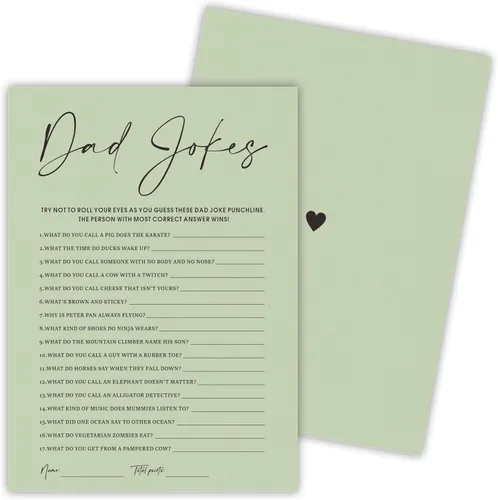 Miniatura 7 de 30 tarjetas de juego minimalistas verdes para baby shower con tarjeta de respuesta, juego de vientre de bebé o cerveza, juegos de baby shower