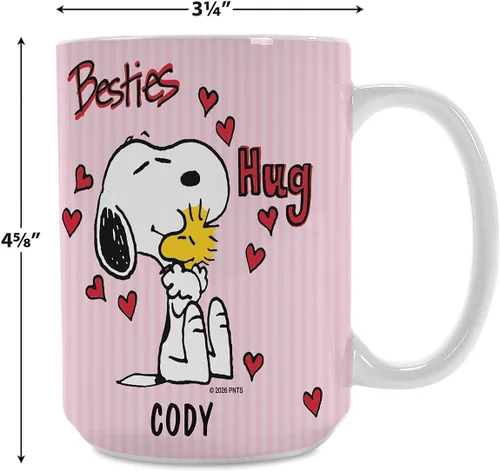 Miniatura 2 de Current Peanuts Best Friend - Taza personalizada para el día de San Valentín, cerámica, capacidad de 15 onzas, bonitas tazas de personajes, añade un