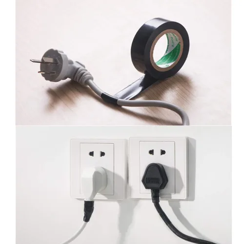 Miniatura 8 de Maveek 10 rollos de cintas eléctricas de PVC, autoadhesivas, impermeables, aislantes amarillas, clasificadas hasta 600 voltios y 176 °F, 0.6 x 49.2