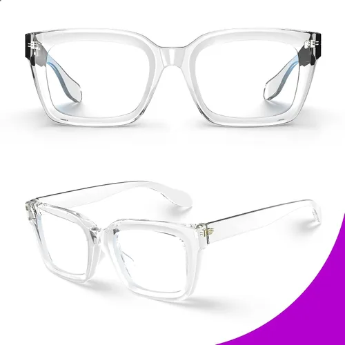 Miniatura 2 de VISOONE MONTANA - Lentes cuadrados gruesos con bloqueo de luz azul con antideslumbramiento para mujeres trabajadoras y hombres
