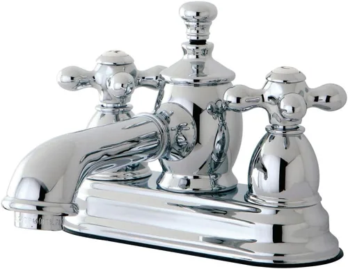 Kingston Brass KS7001AX English Country - Grifo de baño central de 4 pulgadas, 4-1/2 pulgadas, cromo pulido