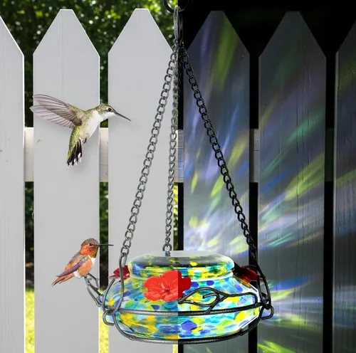 Miniatura 2 de Nature's Way Bird Products GHF7 alimentador de colibrí iluminado soplado a mano