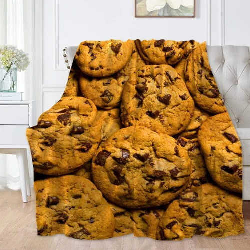 Miniatura 11 de Manta de frijoles horneados 3D para niñas, niños, suave y acogedora manta de vellón divertida para cama, sofá, sillas, para todas las estaciones