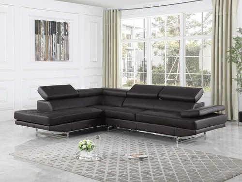 Miniatura 18 de BlackJack Furniture Union Modern - Sofá modular de piel sintética con reposacabezas ajustables, diván orientado hacia la izquierda, elegante asiento