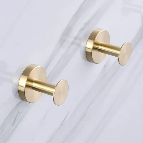Miniatura 8 de NEWRAIN Ganchos para toallas de baño, paquete de 2 toalleros para pared de baño, puerta de armario, cocina, dormitorio, hotel, diseño moderno y sin