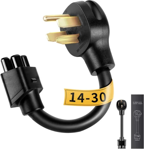 Adaptador NEMA 14-30 para conector móvil Tesla Gen 2, adaptador de cargador de toma de corriente de secadora de 240 V 24 A, carga EV de nivel 2 de