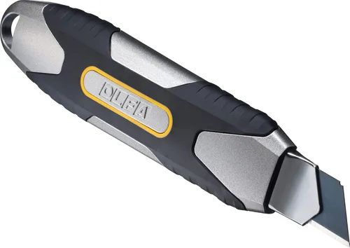 Miniatura 4 de OLFA Cuchillo utilitario resistente de 0.709 in (MXP-L) - Cuchillo de precisión de agarre antideslizante multiusos con mango de aluminio y hoja a