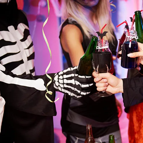 Miniatura 5 de Accesorios de Halloween, guantes de esqueleto de dedo completo