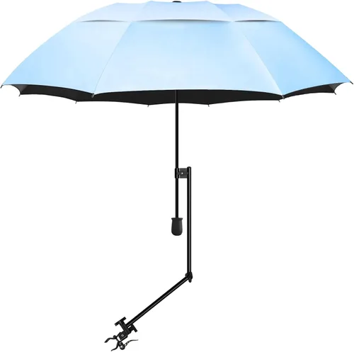 Miniatura 15 de XLINGZA Sombrilla de playa UPF 50+ con abrazadera universal ajustable