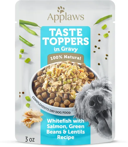 Miniatura 8 de Applaws Taste Toppers - Comida para perros con ingredientes limitados, cordero con calabacín, zanahorias y garbanzos en salsa (12 bolsas de 3 onzas)