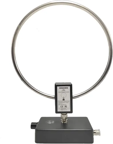 Antena de bucle GA450, antena de radio de onda corta activa GOOZEEZOO con cable BNC HF antena SW 2.3-30MHz MW 522-1710KHz Recepción portátil para