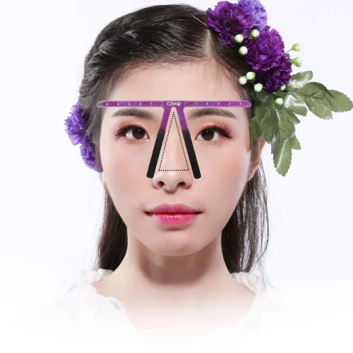Miniatura 2 de Sonew Regla de cejas Maquillaje Pinza simétrica Posicionamiento de tres puntos Shaper Herramienta de medida reutilizable ()