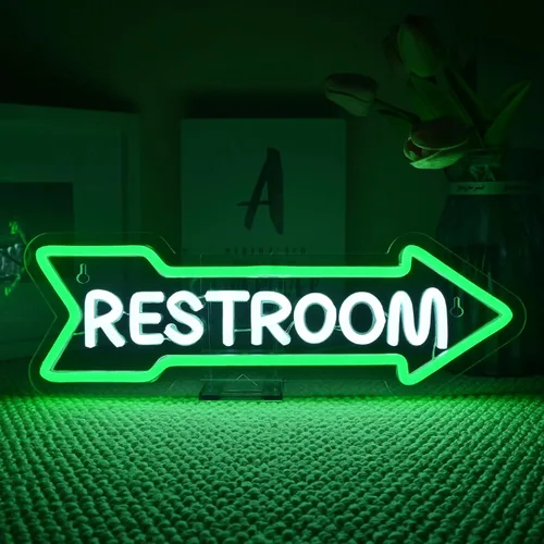 Miniatura 13 de Looklight Letreros de neón de disco para decoración de pared, letrero de luz LED rosa y azul, letrero de neón con letras iluminadas USB, letrero