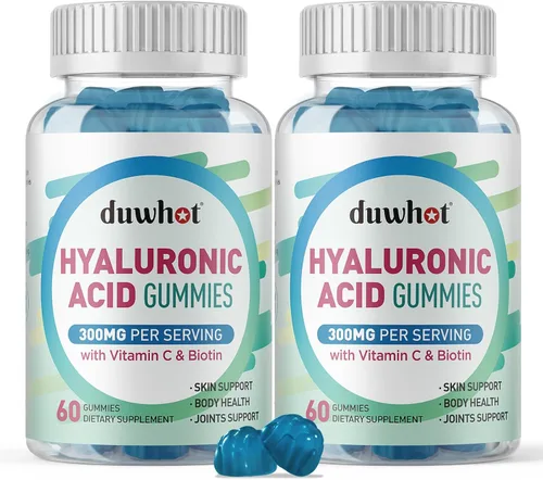 Miniatura 8 de duwhot Gomitas de ácido hialurónico, suplementos de ácido hialurónico con vitamina C y biotina 5000 mcg para la piel, el cabello, la salud
