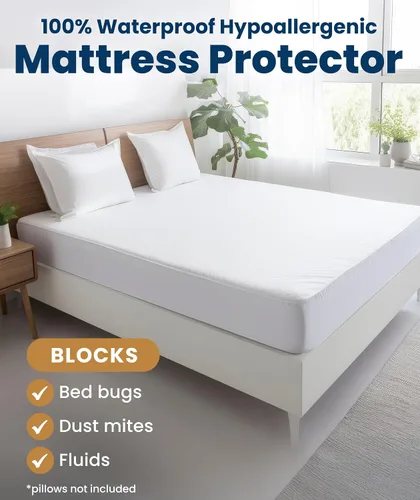 Miniatura 2 de Everlasting Comfort Protector de colchón prémium tamaño Queen, impermeable e hipoalergénico, diseño silencioso, funda lavable, bolsillo profundo