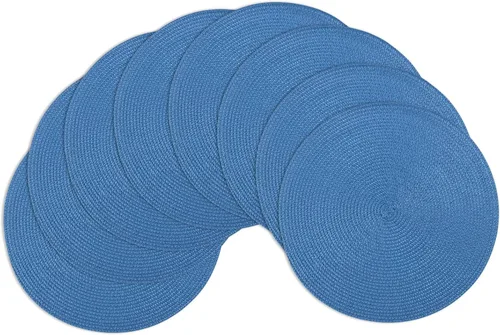 Miniatura 48 de Winknowl Juego de 4 manteles individuales redondos trenzados, lavables, tejidos resistentes al calor, para mesas de cocina, comedor, manteles Beige