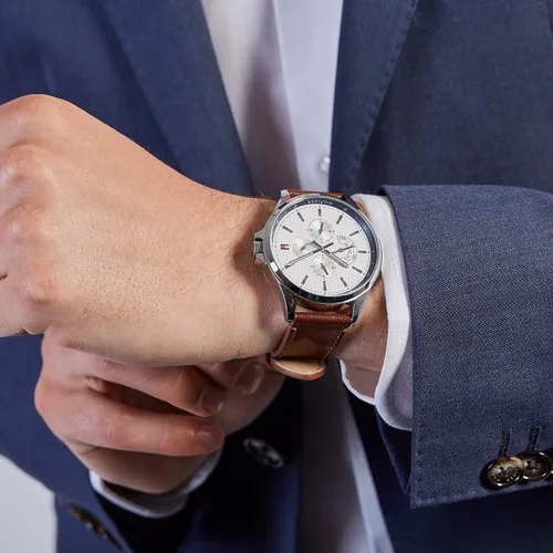 Miniatura 5 de Tommy Hilfiger 1791614 - Reloj de pulsera para hombre (acero inoxidable, correa de piel), color marrón