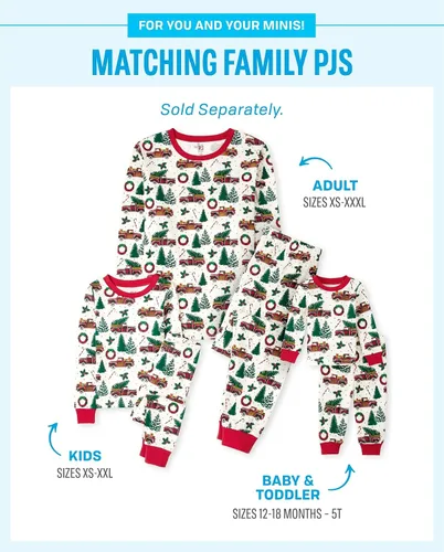 Miniatura 2 de The Children's Place - Conjunto de pijama de Navidad a juego para la familia, ajuste cómodo, 100% algodón, adulto, niño grande, niño pequeño, bebé