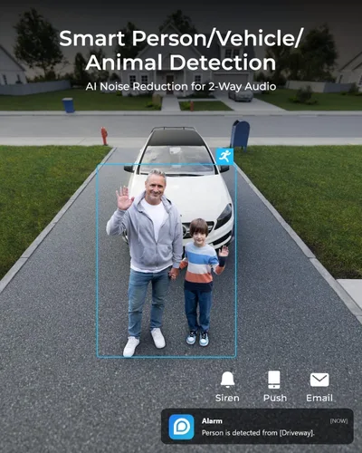 Miniatura 6 de REOLINK Duo 3 PoE 16MP UHD Cámara de Seguridad PoE de Doble Lente con Vista Panorámica de 180°, Seguimiento de Movimiento, Visión Nocturna a
