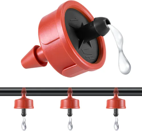 Miniatura 13 de 50 goteros/emisores de riego por goteo compensadores de presión de 0.25 GPH, antiobstrucciones y autolimpiantes emisores de riego por goteo