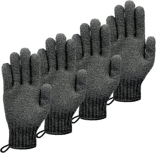 Miniatura 15 de MIG4U Guantes Exfoliantes para Ducha, Guantes de Baño para Lavado Corporal, Eliminación de Piel Muerta, Esponja Loofah de Limpieza Profunda