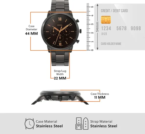 Miniatura 5 de Fossil - Reloj Neutra de cuarzo de acero inoxidable con cronógrafo para hombres