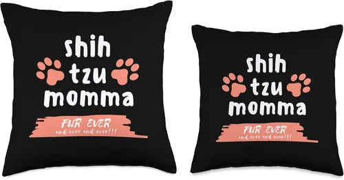Miniatura 3 de Shih Tzu Momma - Almohada divertida con texto en inglés "For ShihTzu Dog Momma