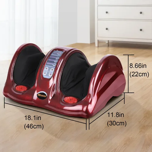 Miniatura 6 de H&B Luxuries Shiatsu - Máquina de masajeador de pies con control remoto, masajeadores de amasado y rodado para el hogar para pies, tobillo