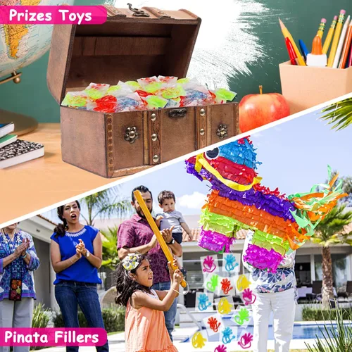 Miniatura 6 de 100 unidades de manos adhesivas para fiestas de cumpleaños para niños de 4 a 8 a 12 años, regalos de graduación para bolsas de regalos para el aula