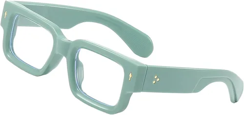 Miniatura 10 de Gafas de marco cuadrado grueso para mujeres y hombres, anteojos rectangulares gruesos, sin receta, lentes de luz azul para computadora