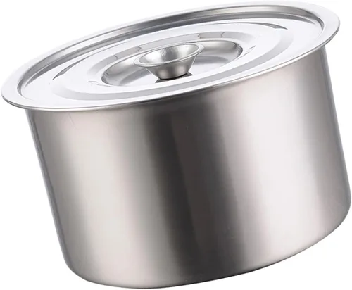 Miniatura 9 de Olla de acero inoxidable, olla multifuncional con tapa para hervir, olla para sopa y pasta, para el hogar, cocina, restaurante, lavavajillas (4.7 in)