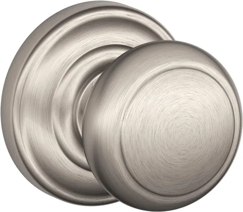 Miniatura 8 de Schlage F10 AND 716 ADD - Pomo Andover con moldura Addison, cerradura de paso para pasillos y armarios, bronce envejecido