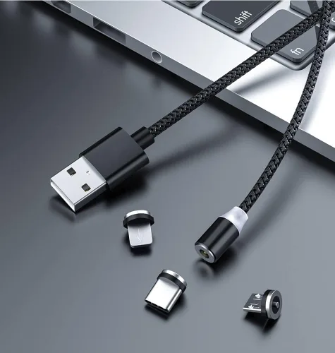 Miniatura 3 de Serie de carga magnética (micropuntas) 10 piezas, solo puntas micro USB sin cables USB, compatible con MicroAndriod SmartSeries.