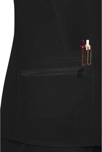 Miniatura 3 de Med Couture Camiseta médica para mujer, cuello en V con 4 bolsillos, ultra suave, elástica en 2 direcciones y tela sin arrugas - MC7468