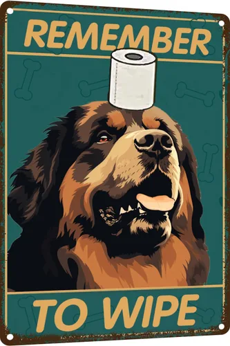 Miniatura 16 de Letrero de metal con texto en inglés "Dog Border Collie Are You Pooping", letrero vintage divertido retro de aluminio para el hogar, cocina, baño