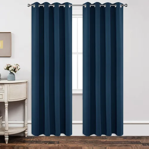 Miniatura 120 de Joydeco - Juego de 2 paneles de cortinas opacas de 63 pulgadas, 2 cortinas largas con aislamiento térmico burg, cortinas de oscurecimiento