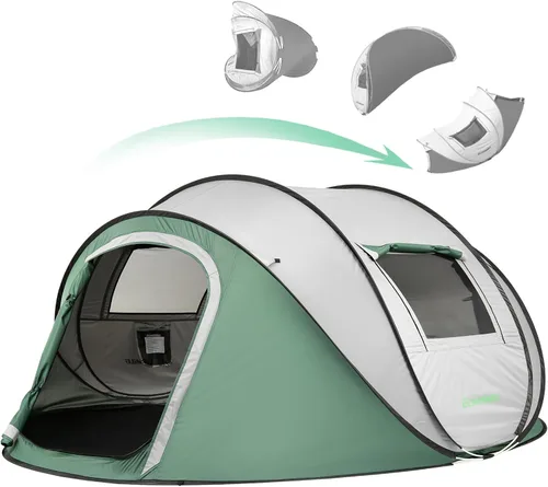 Miniatura 16 de EchoSmile Tienda de campaña desplegable para 2/4/6 personas, fácil instalación, cúpula resistente al agua, portátil con bolsa de transporte Blanco