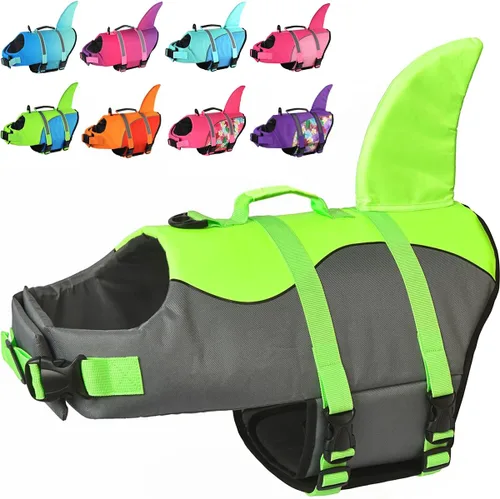 Miniatura 21 de Doglay Chaleco salvavidas para perro, tejido antidesgarros Ripstop, lindo chaleco salvavidas para perros con flotabilidad superior y asa de rescate