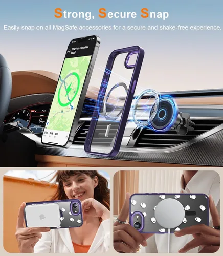 Miniatura 611 de Goodon para iPhone 15 Pro Max con protector de pantalla de privacidad, compatible con Magsafe, funda translúcida mate a prueba de golpes - Linda