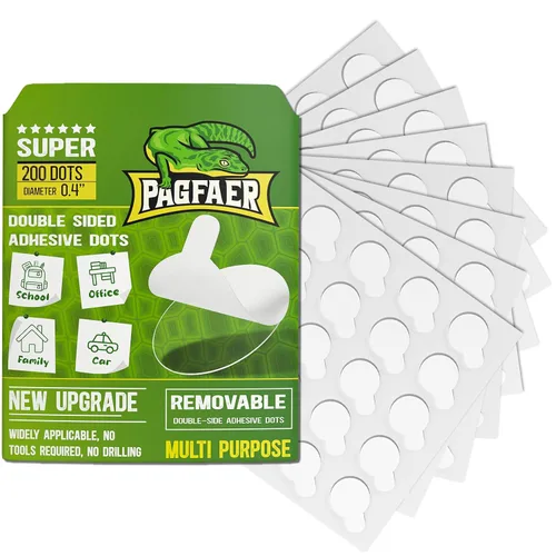 Miniatura 9 de 105 piezas de puntos adhesivos de doble cara, 0.79" de masilla adhesiva transparente removible, puntos adhesivos impermeables sin residuos