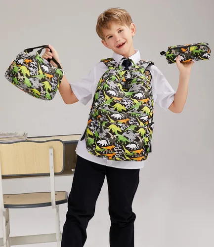 Miniatura 2 de Ecodudo - Morral ligero para niños y niñas, lindas mochilas escolares con lonchera