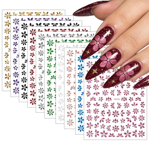 Miniatura 23 de 8 hojas de calcomanías de uñas de Halloween con diseños de fantasmas lindos, calabaza, araña, telaraña, sangre, llama 3D, autoadhesivas, Otoño