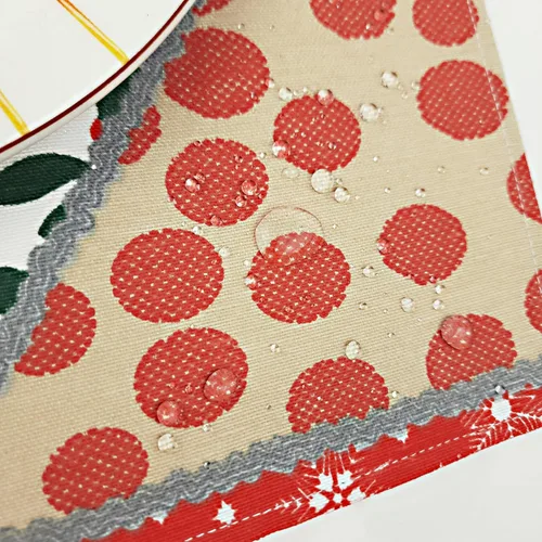Miniatura 6 de Christmas Print Napkins Set of 10, Red and Green Christmas table decor, fabric dinner table napkins with Christmas Simbols, Farmhouse Christmas