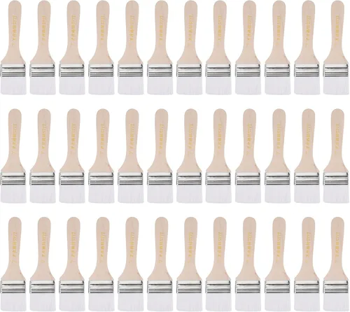 Miniatura 11 de uxcell 36 pinceles de pintura de 5.5 pulgadas de ancho con cerdas de nailon suave con mango de madera para pared, gabinetes, cercas blancas