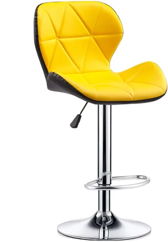Miniatura 21 de Taburete de bar ajustable giratorio, chasis de acero grande, respaldo moderno para el hogar, taburete redondo de pierna alta, carga de 220.5 lbs